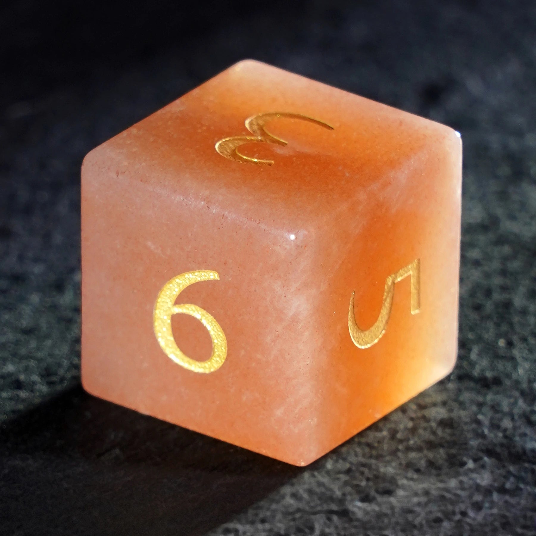 Moonblush Moonstone Dice Set