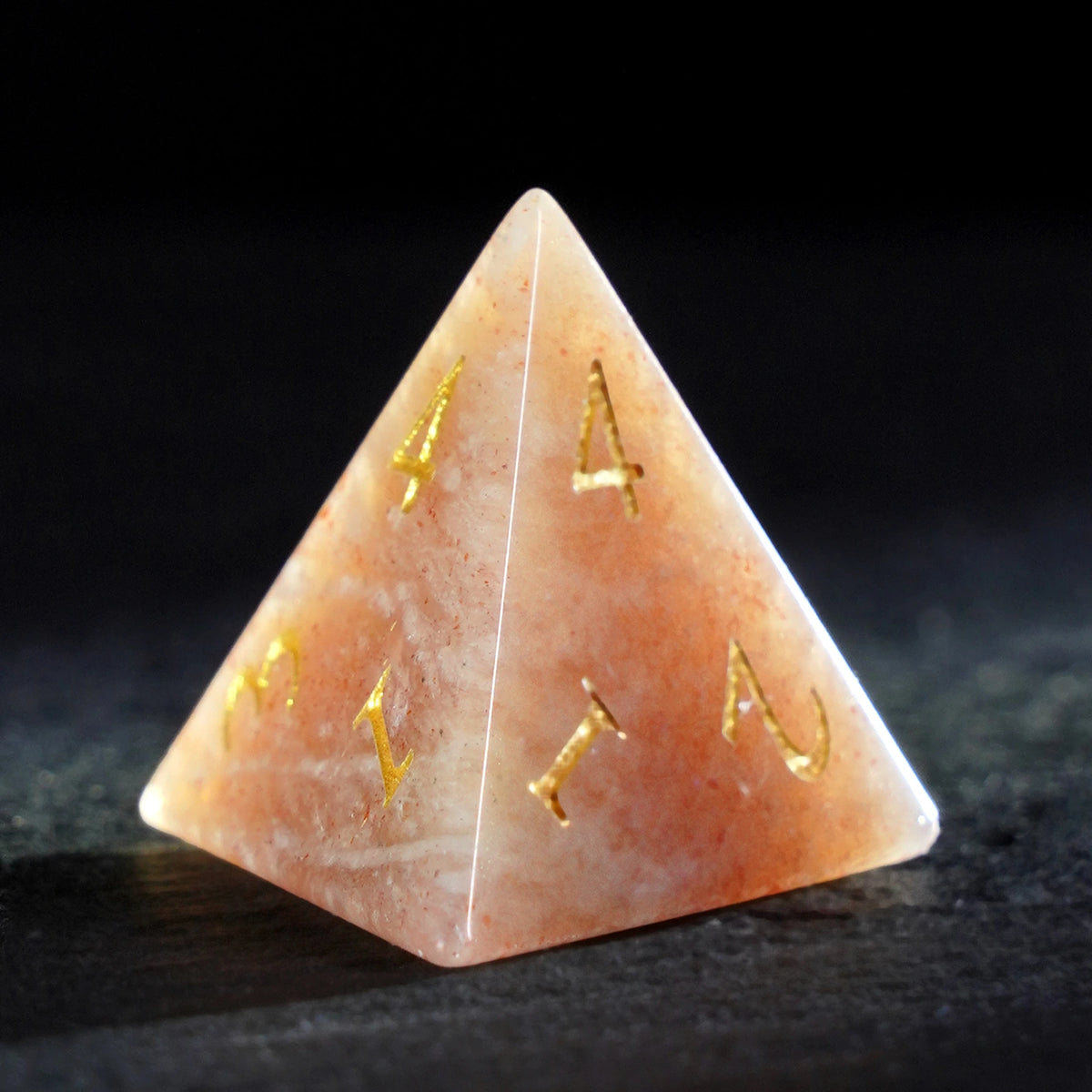 Moonblush Moonstone Dice Set
