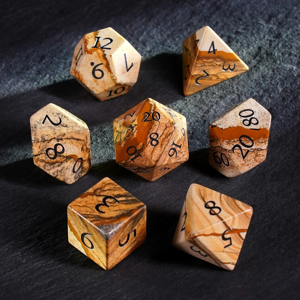 Desert Canvas Picture Jasper Dice Set