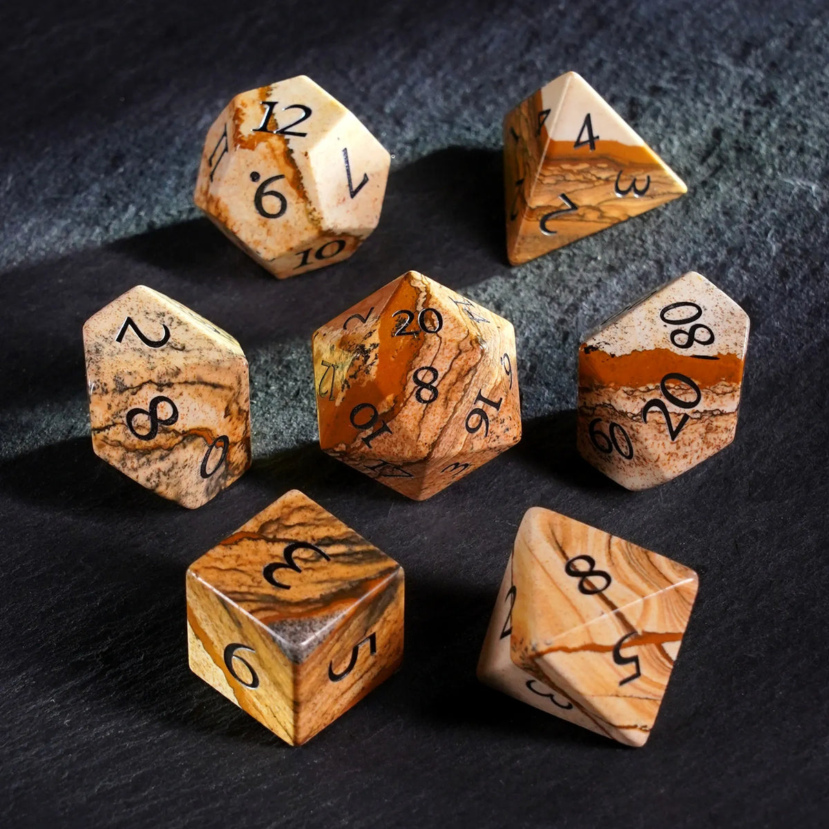 Desert Canvas Picture Jasper Dice Set