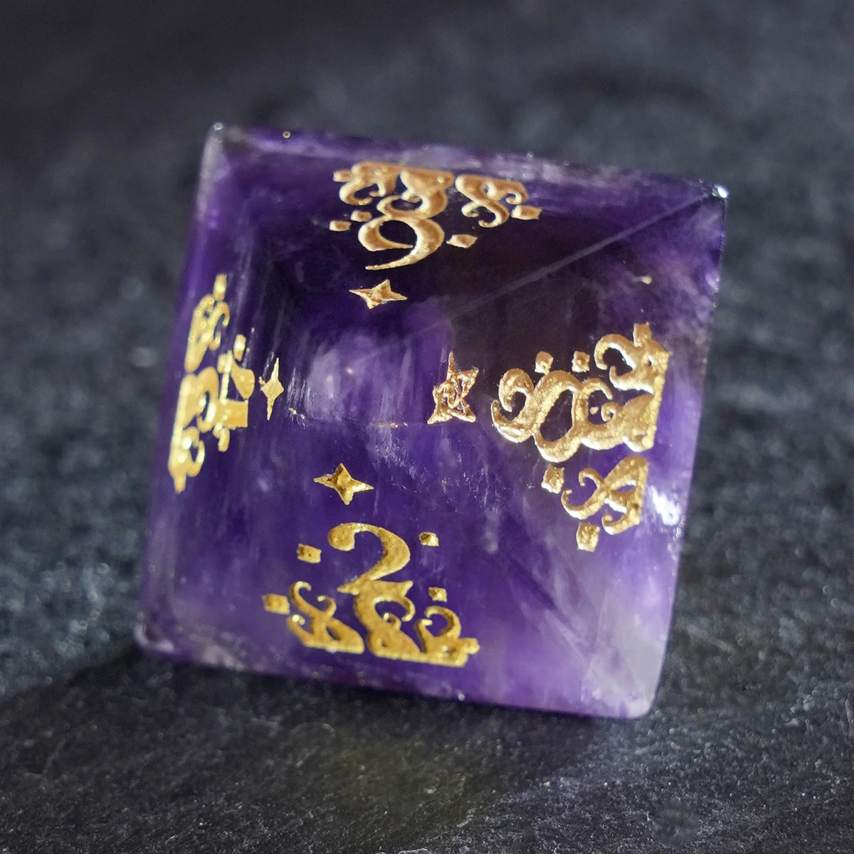Elder Sigil Amethyst Dice Set