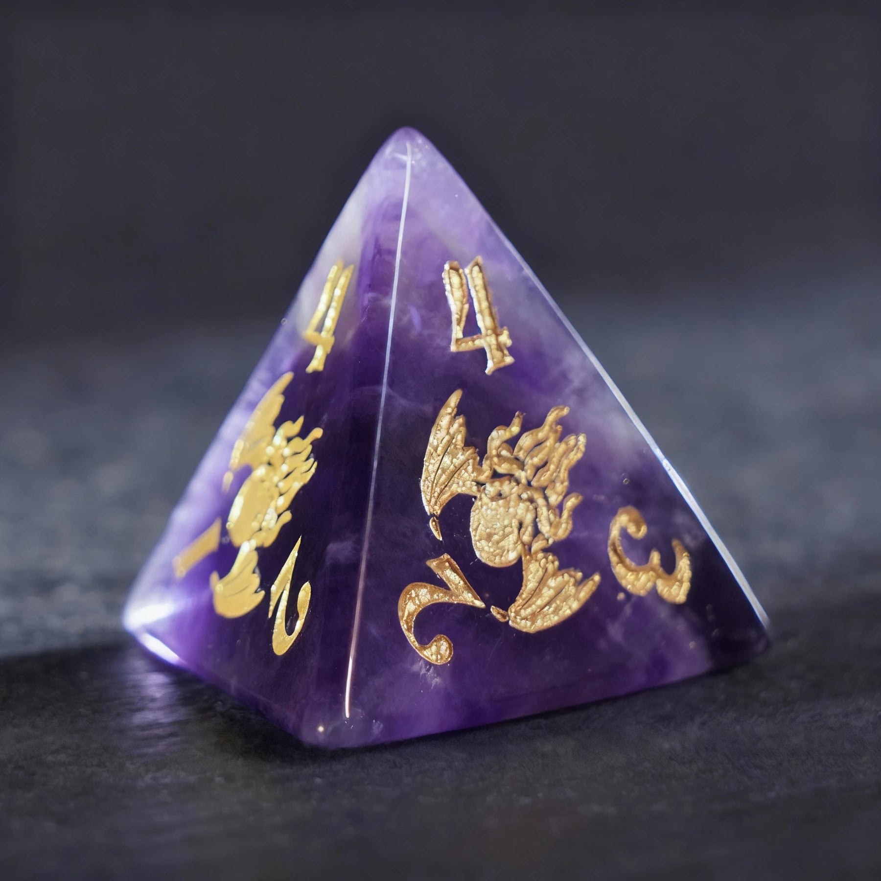Elder Sigil Amethyst Dice Set
