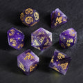 Elder Sigil Amethyst Dice Set