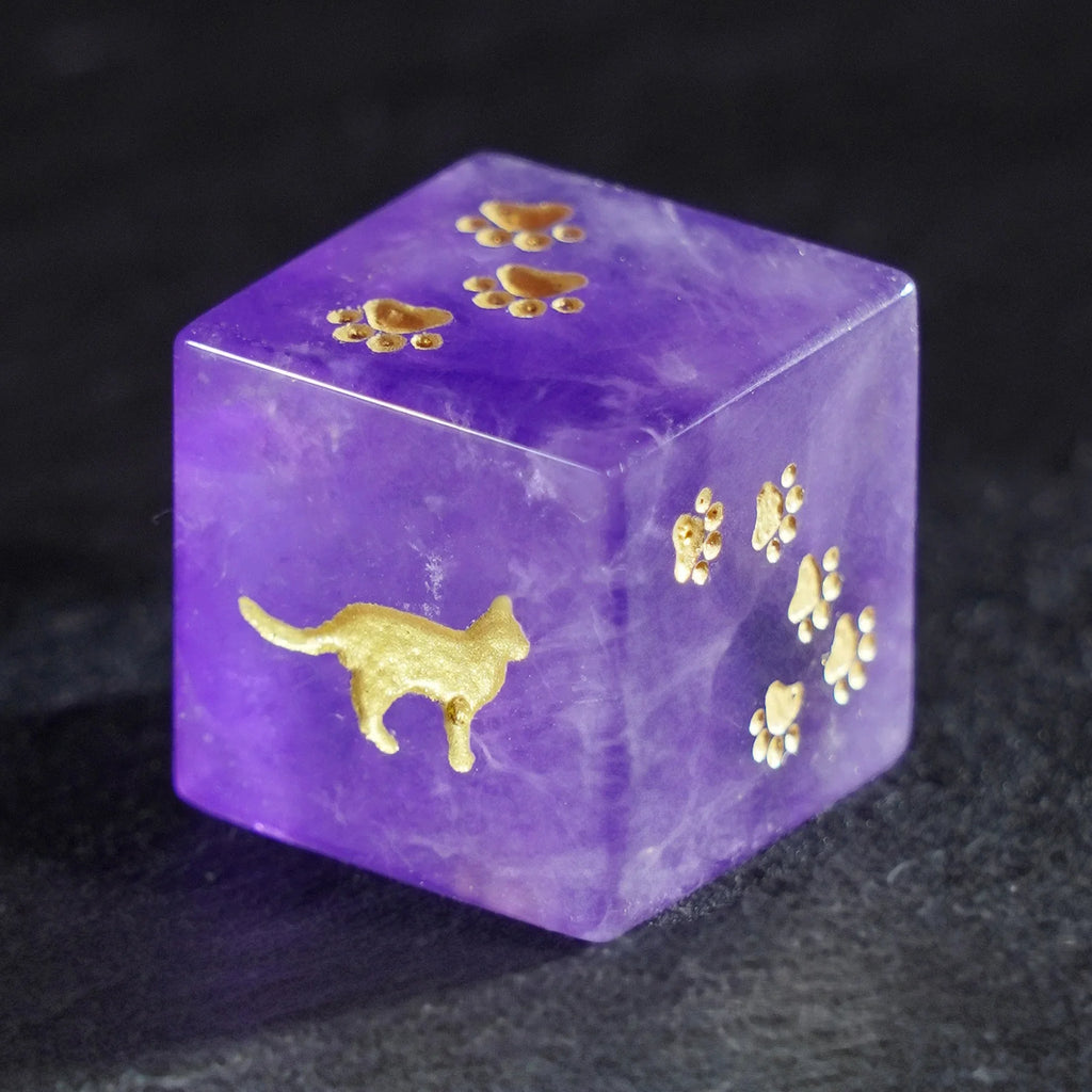 Whiskers & Wonders Amethyst Dice Set
