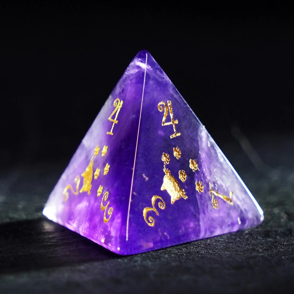 Whiskers & Wonders Amethyst Dice Set