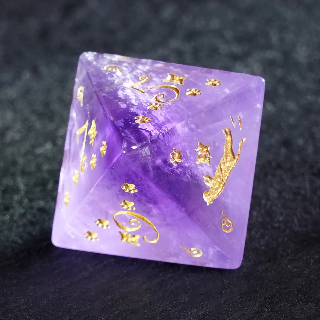 Whiskers & Wonders Amethyst Dice Set