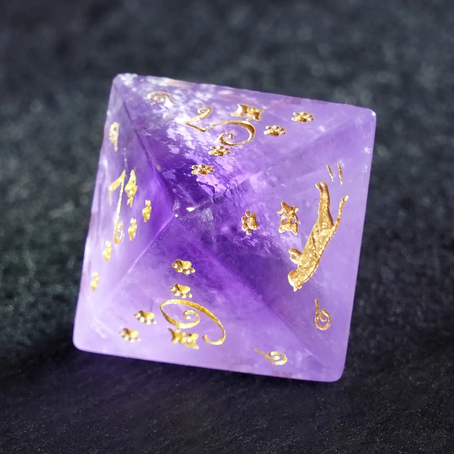 Whiskers & Wonders Amethyst Dice Set