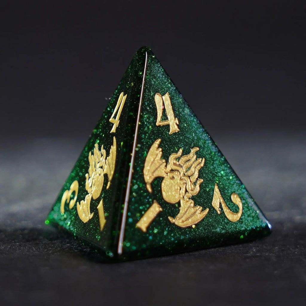 Whisper of the Abyss Green Sandstone Dice Set