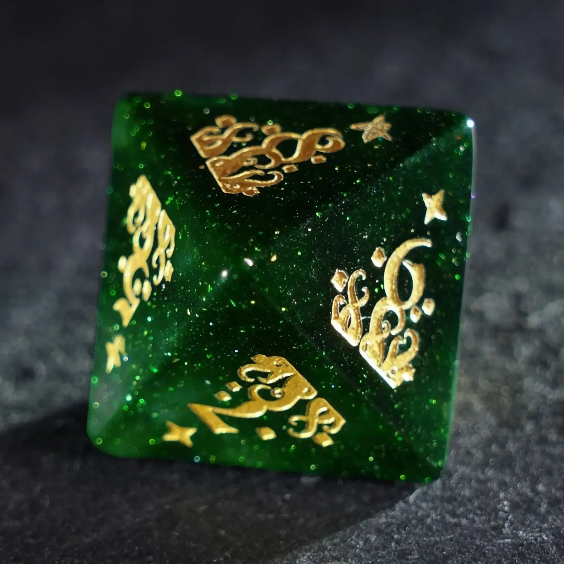 Whisper of the Abyss Green Sandstone Dice Set