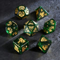 Whisper of the Abyss Green Sandstone Dice Set