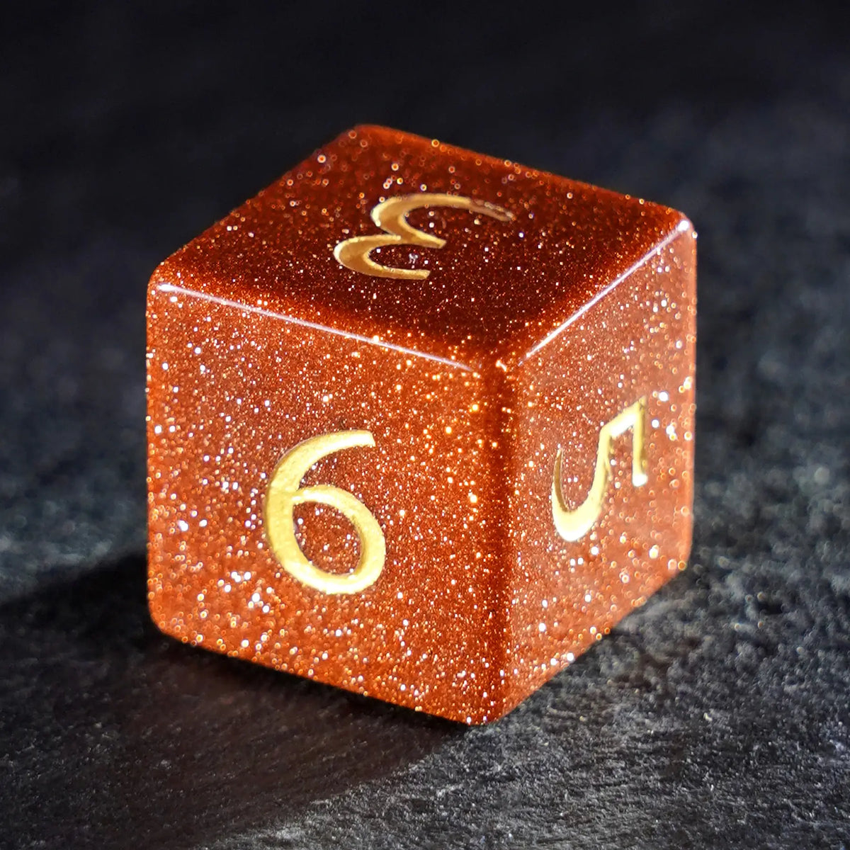 Emberglow Red Sandstone Dice Set