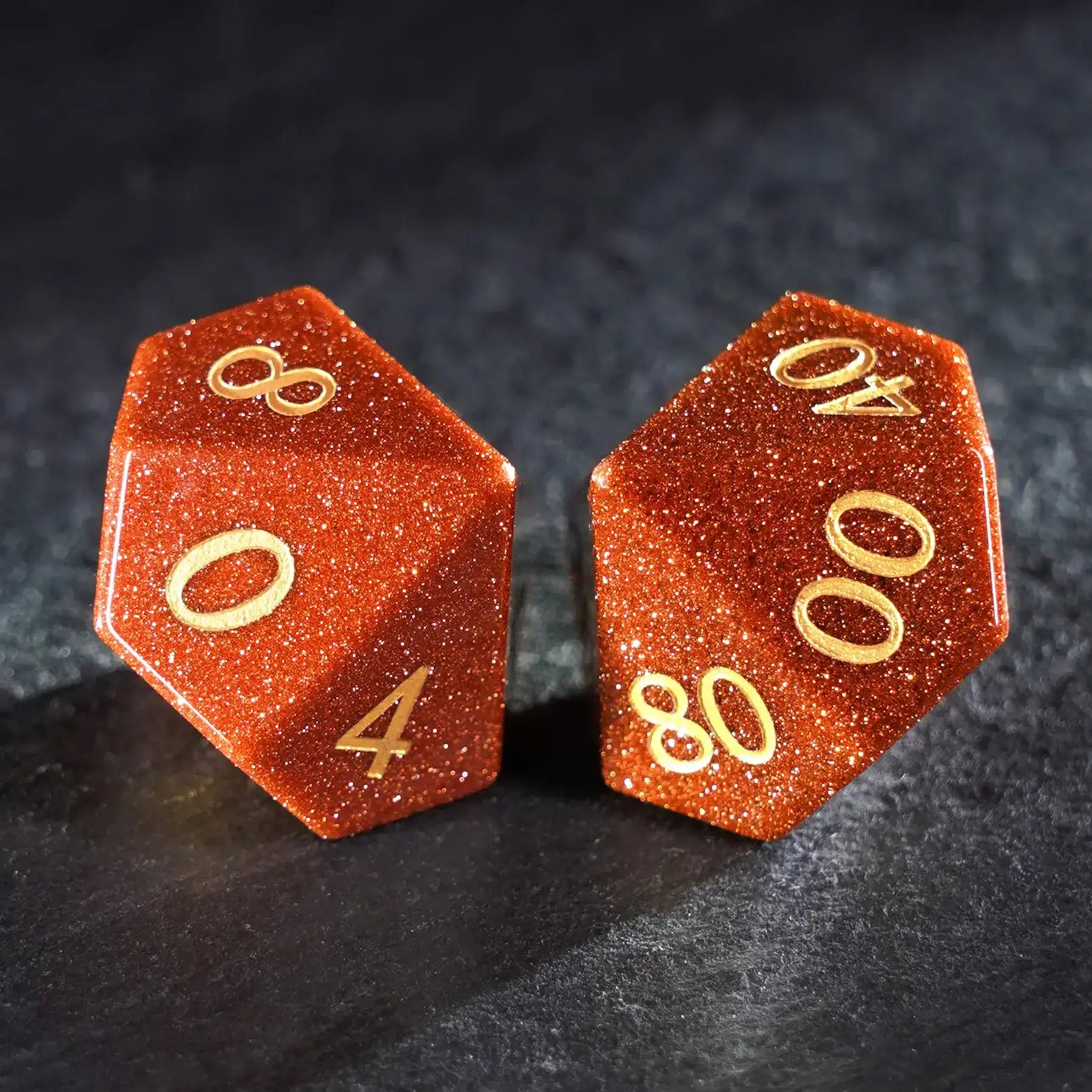 Emberglow Red Sandstone Dice Set