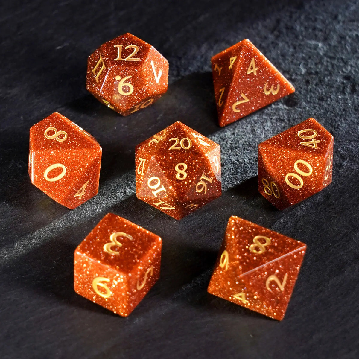 Emberglow Red Sandstone Dice Set