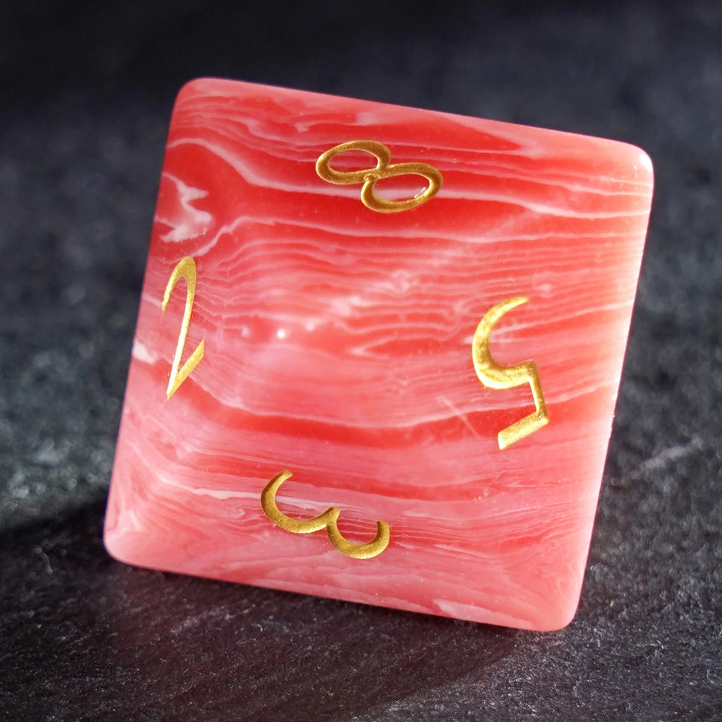 Crimson Tide Red Agate Dice Set
