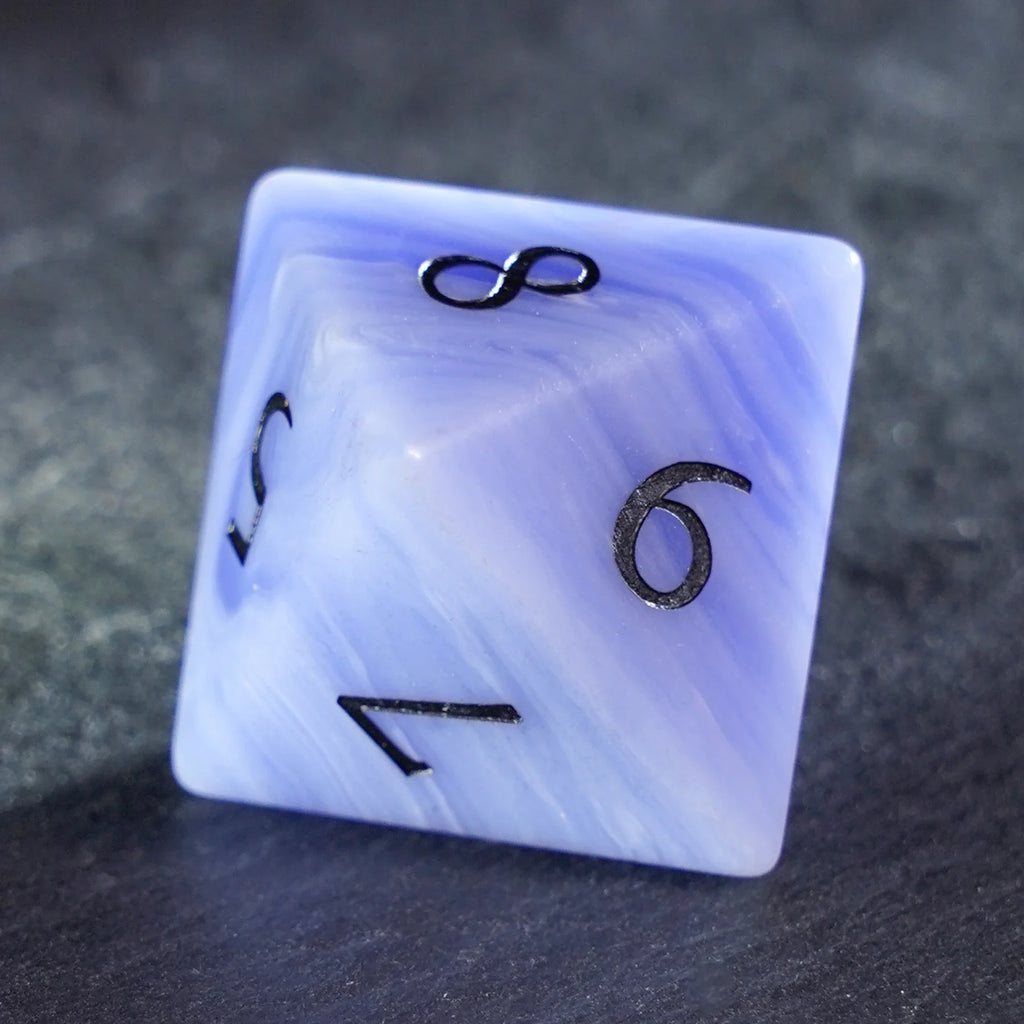 Azure Veil Argentine Blue Lace Agate Dice Set
