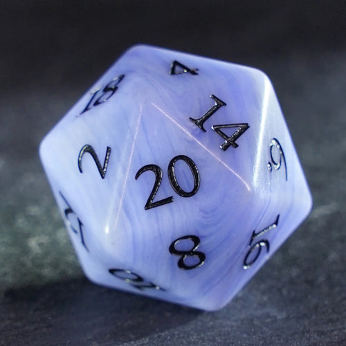 Azure Veil Argentine Blue Lace Agate Dice Set