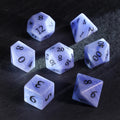 Azure Veil Argentine Blue Lace Agate Dice Set