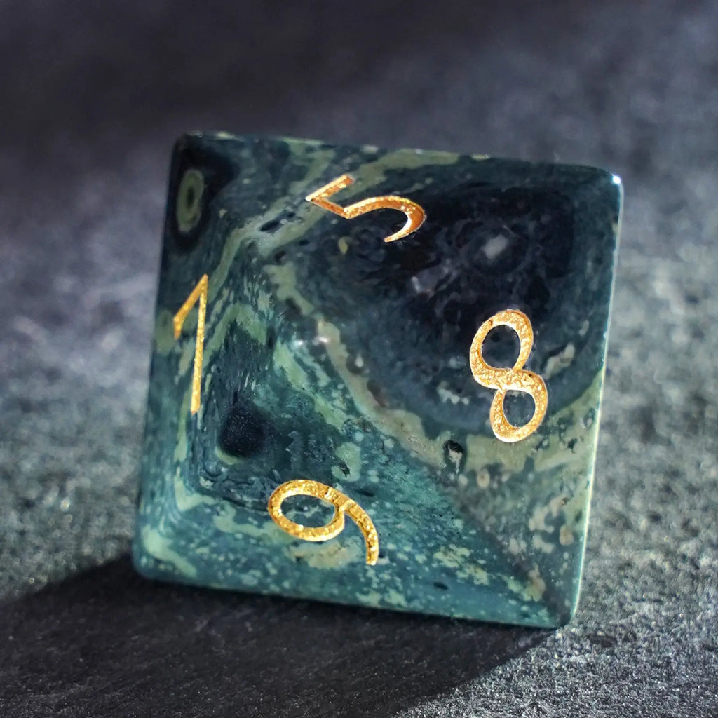 Verdant Phantom Jasper Dice Set