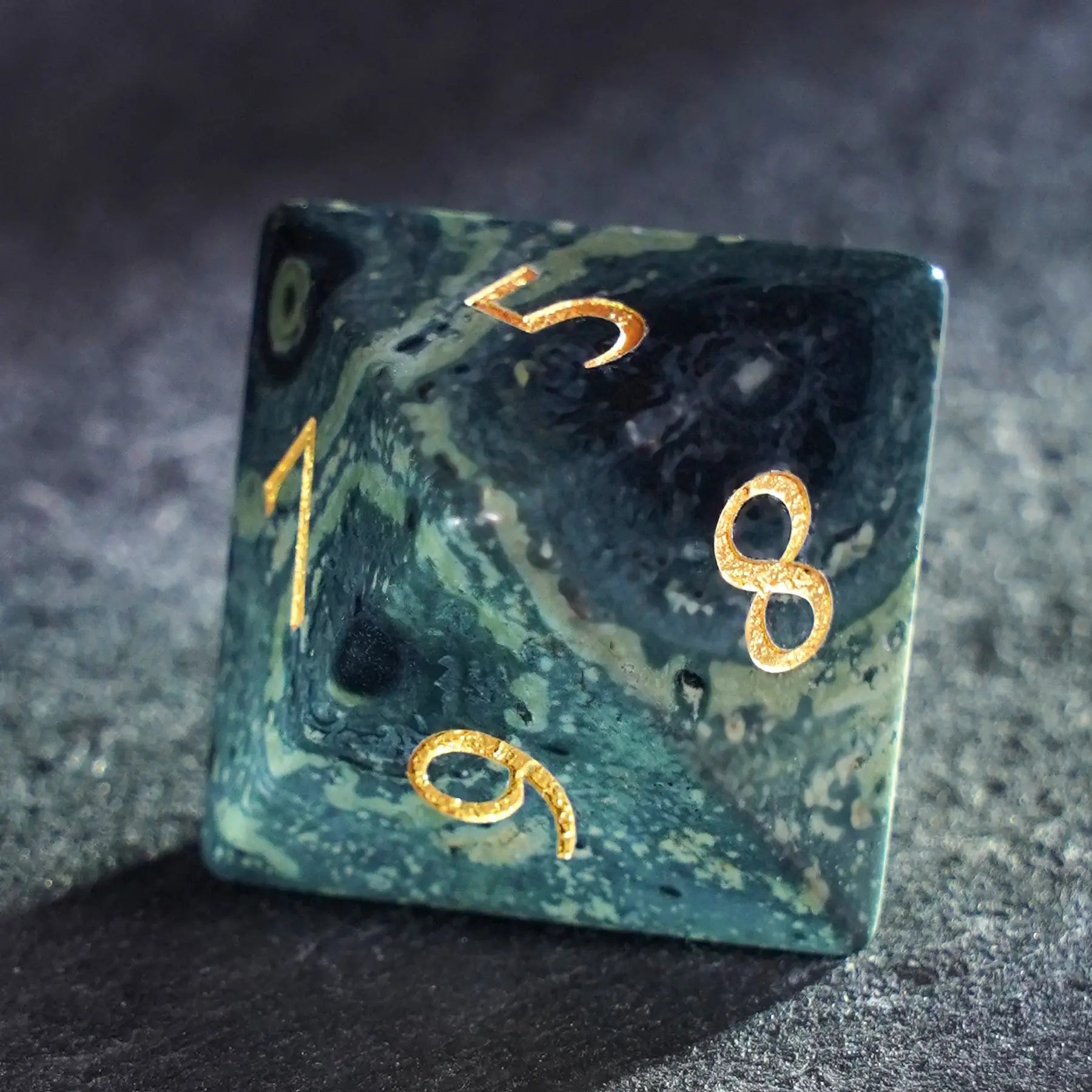 Verdant Phantom Jasper Dice Set