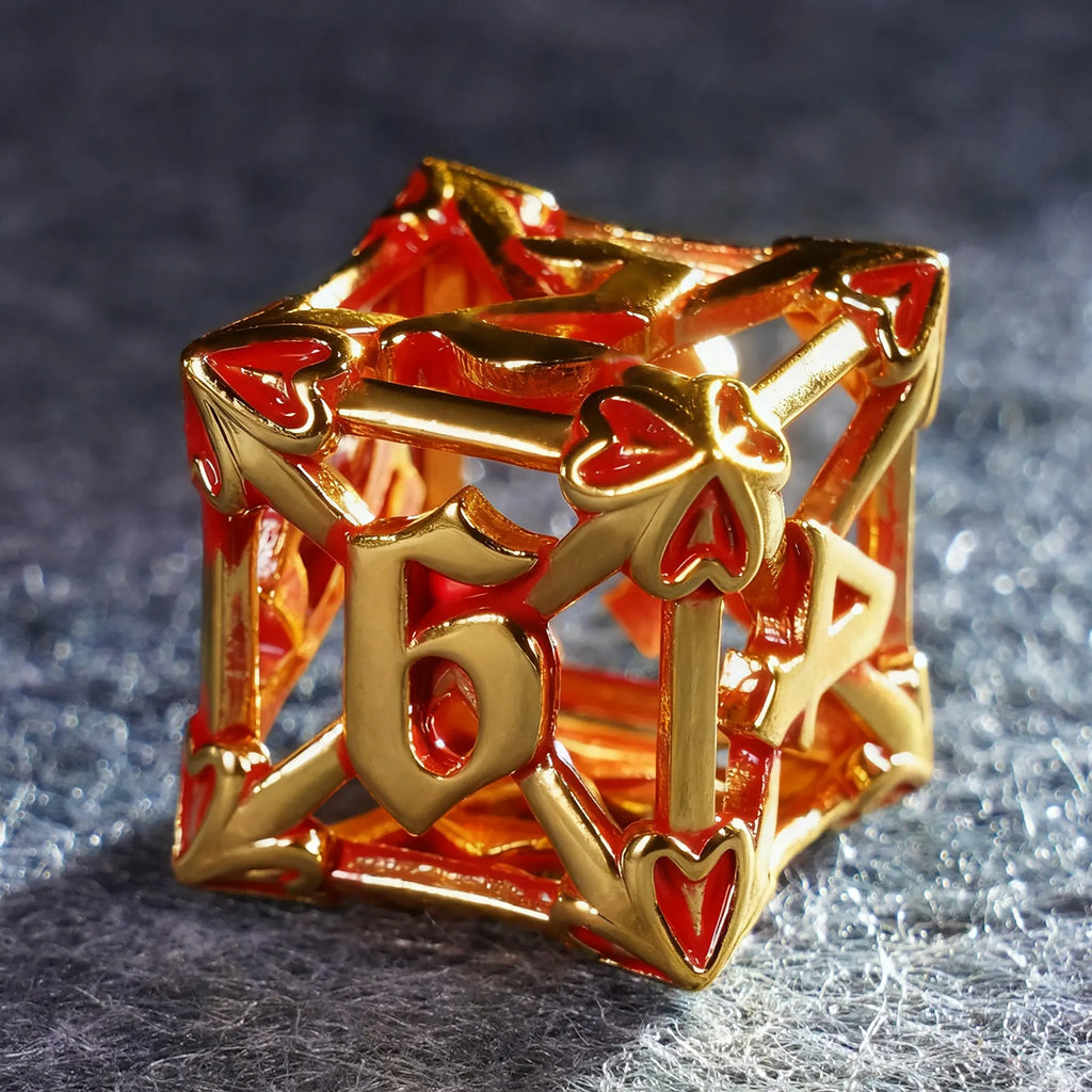 Bloodblossom Hollow Metal Dice Set