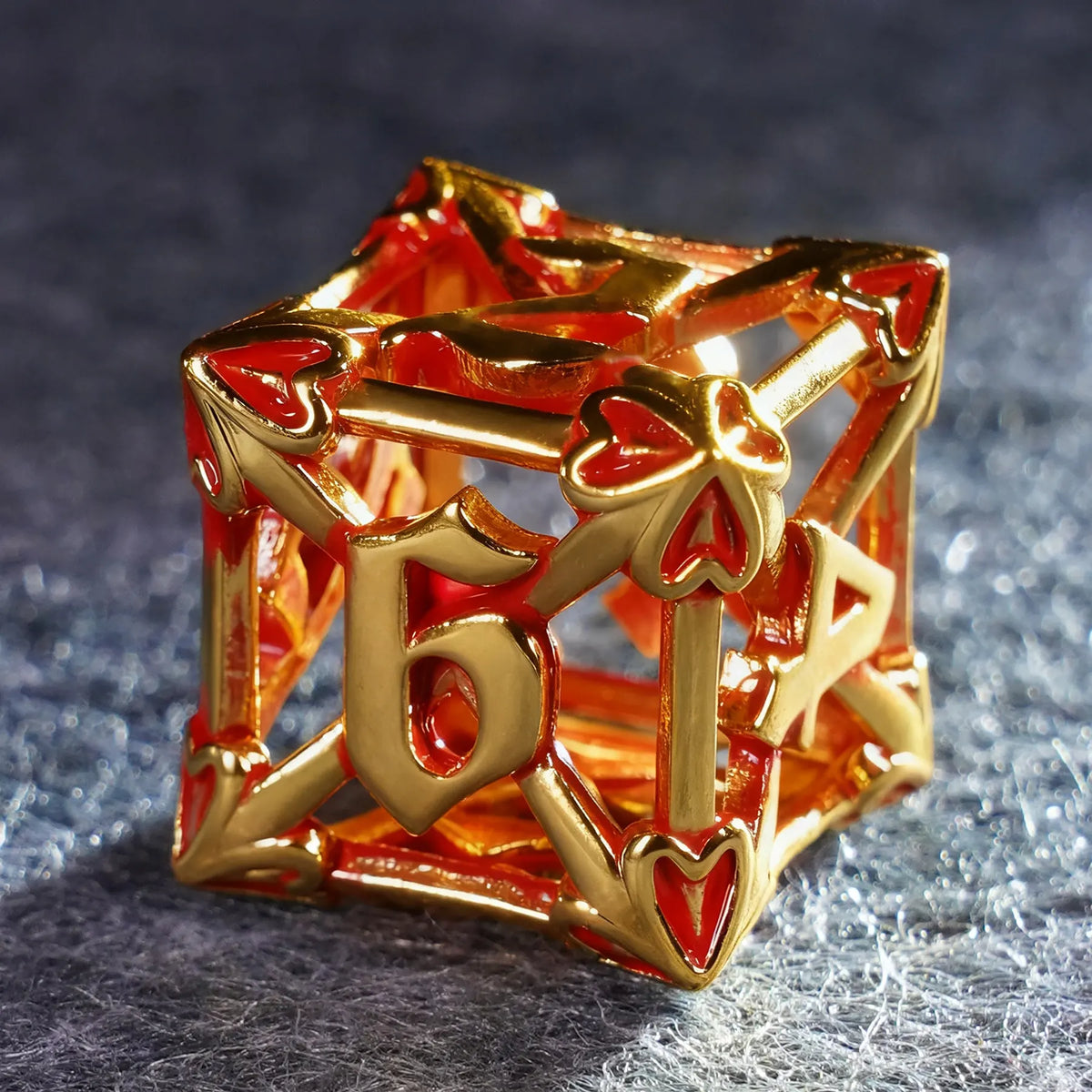Bloodblossom Hollow Metal Dice Set