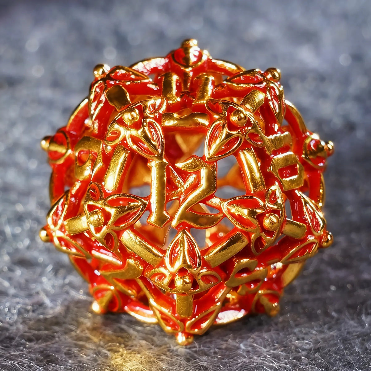Bloodblossom Hollow Metal Dice Set