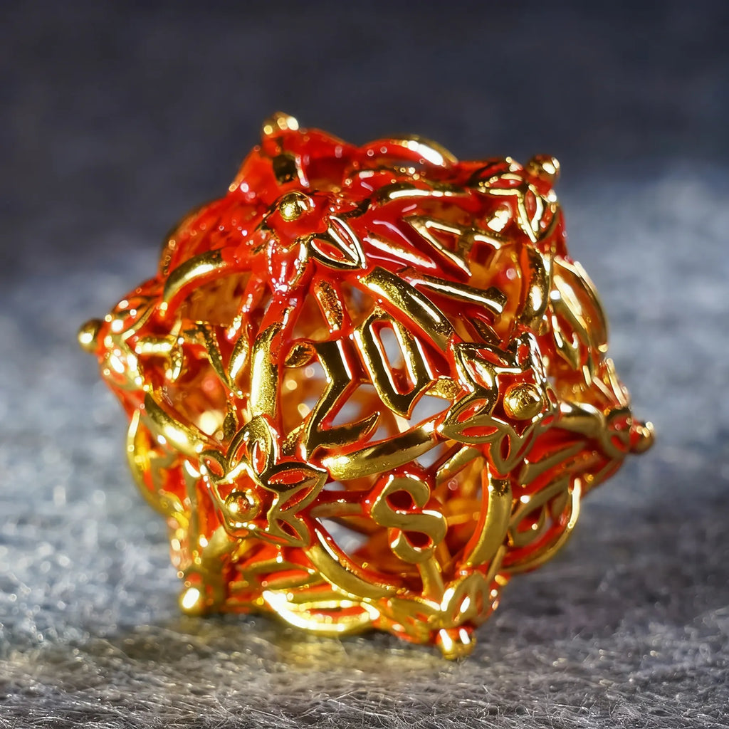 Bloodblossom Hollow Metal Dice Set