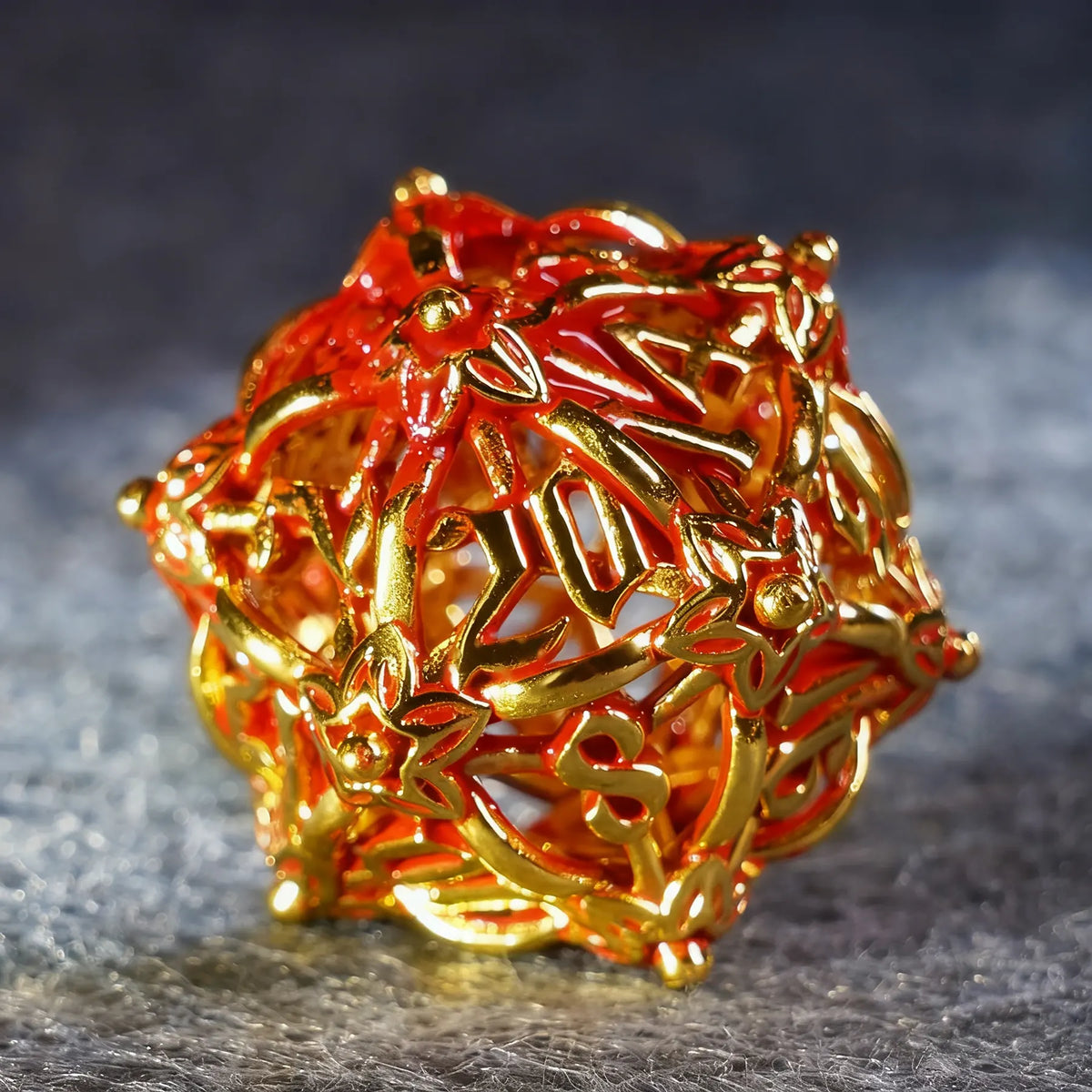 Bloodblossom Hollow Metal Dice Set