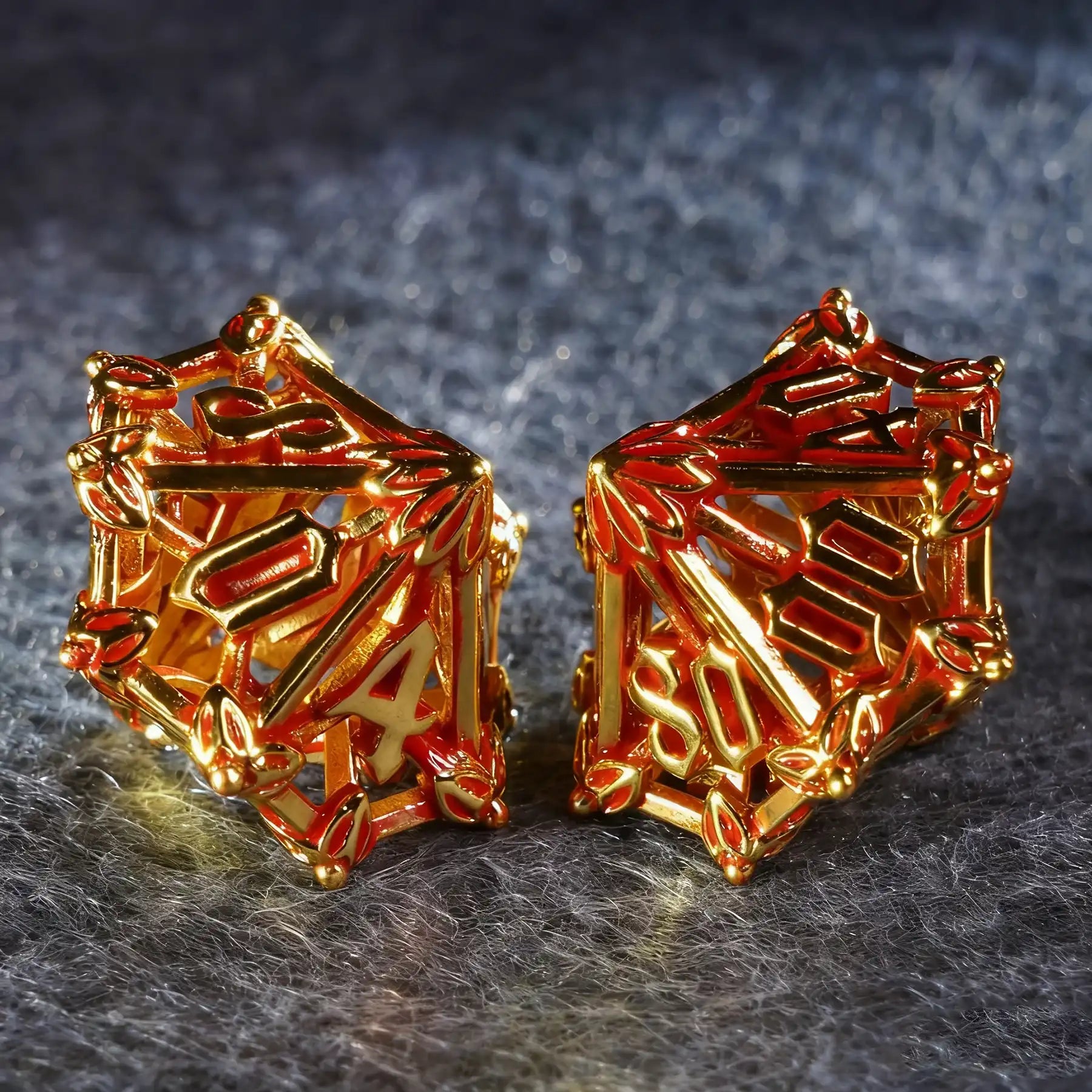 Bloodblossom Hollow Metal Dice Set