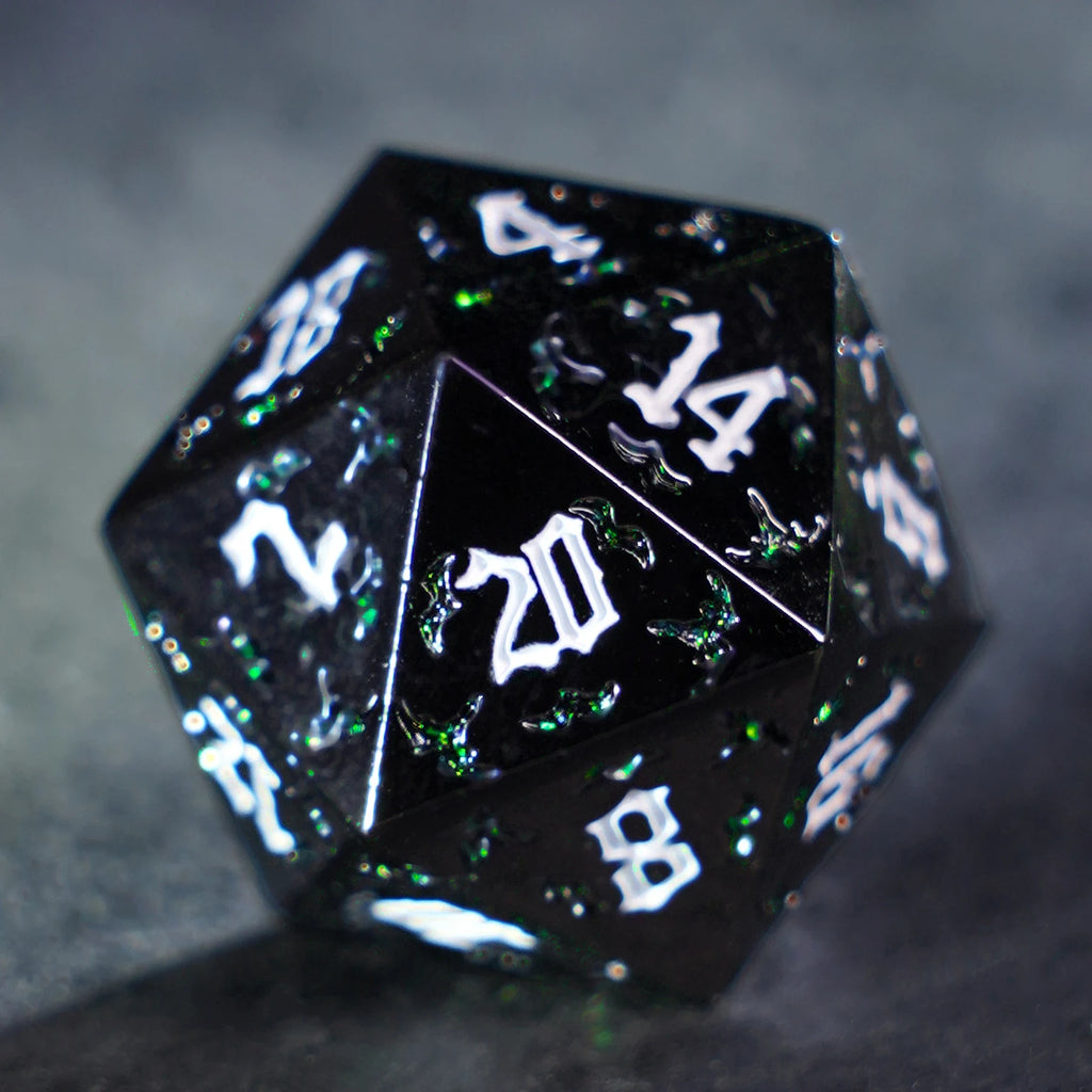 Thornbound Emerald Metal Dice Set