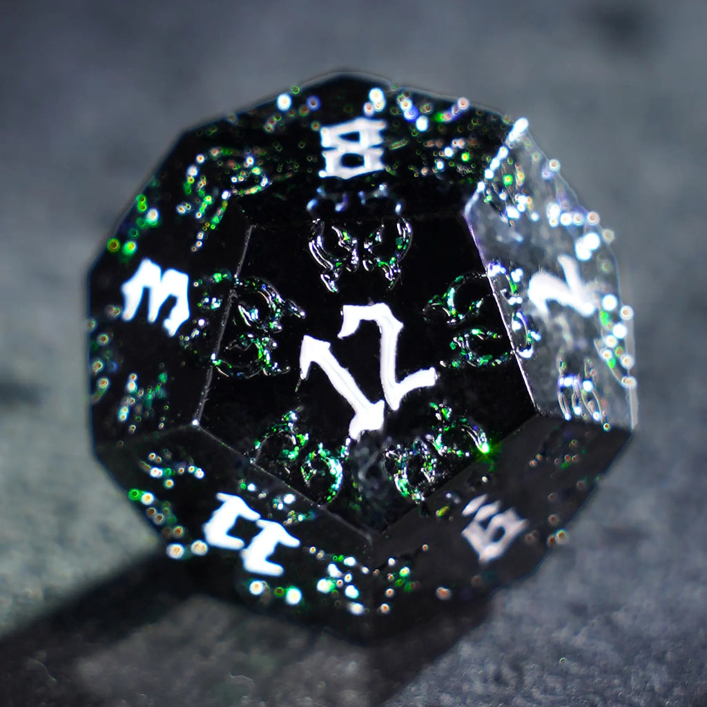 Thornbound Emerald Metal Dice Set