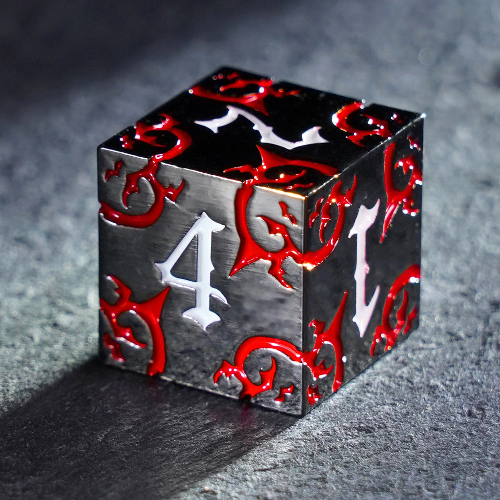 Crimson Thorn Metal Dice Set