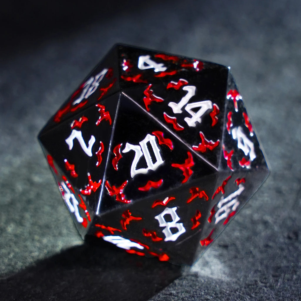Crimson Thorn Metal Dice Set