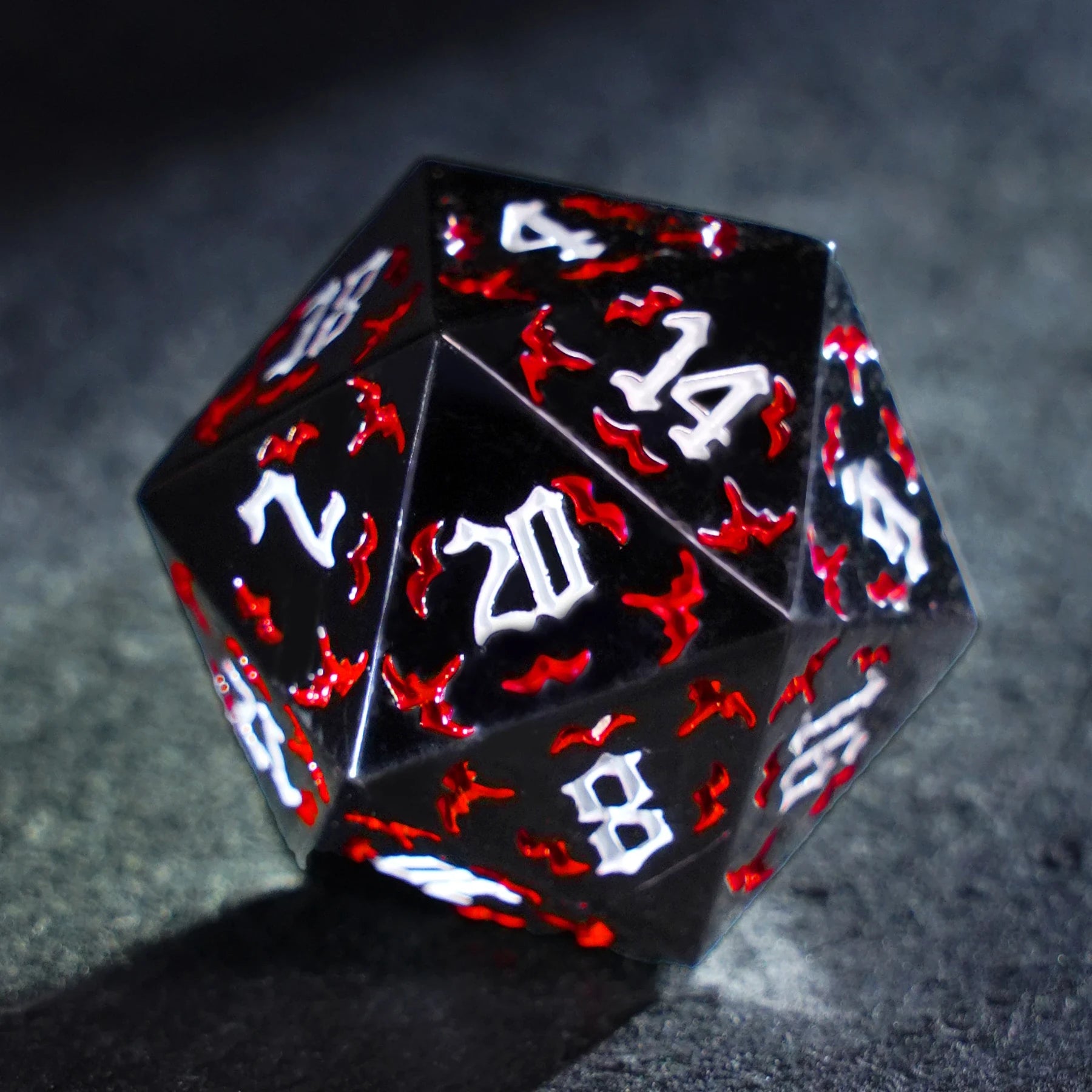 Crimson Thorn Metal Dice Set