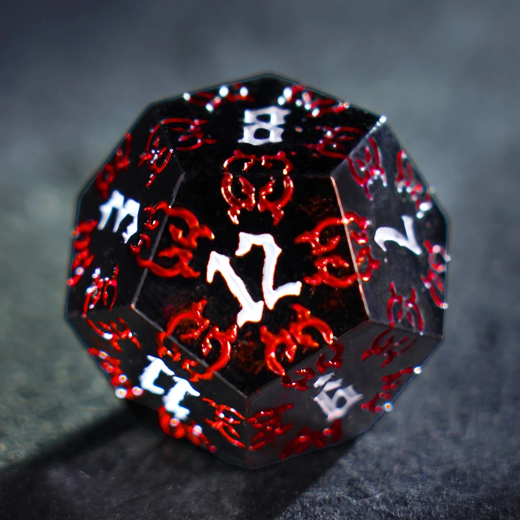Crimson Thorn Metal Dice Set