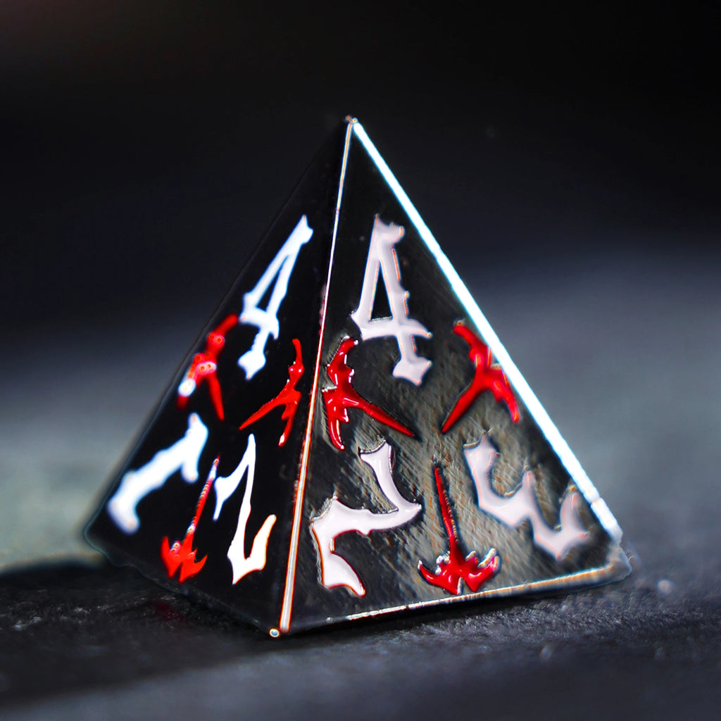 Crimson Thorn Metal Dice Set