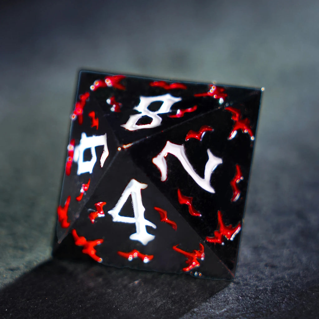 Crimson Thorn Metal Dice Set
