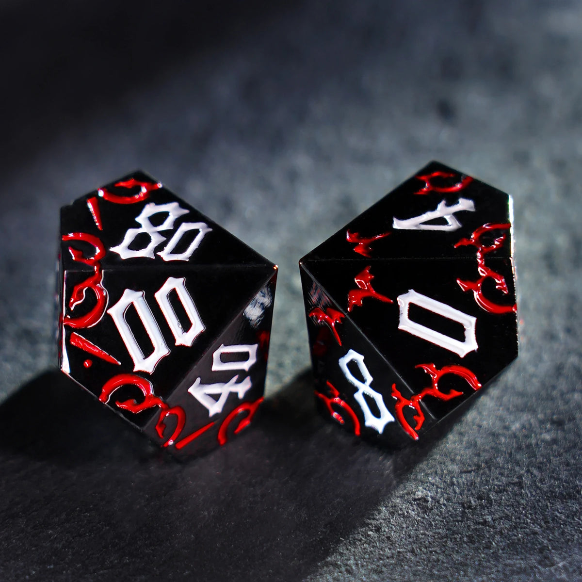 Crimson Thorn Metal Dice Set