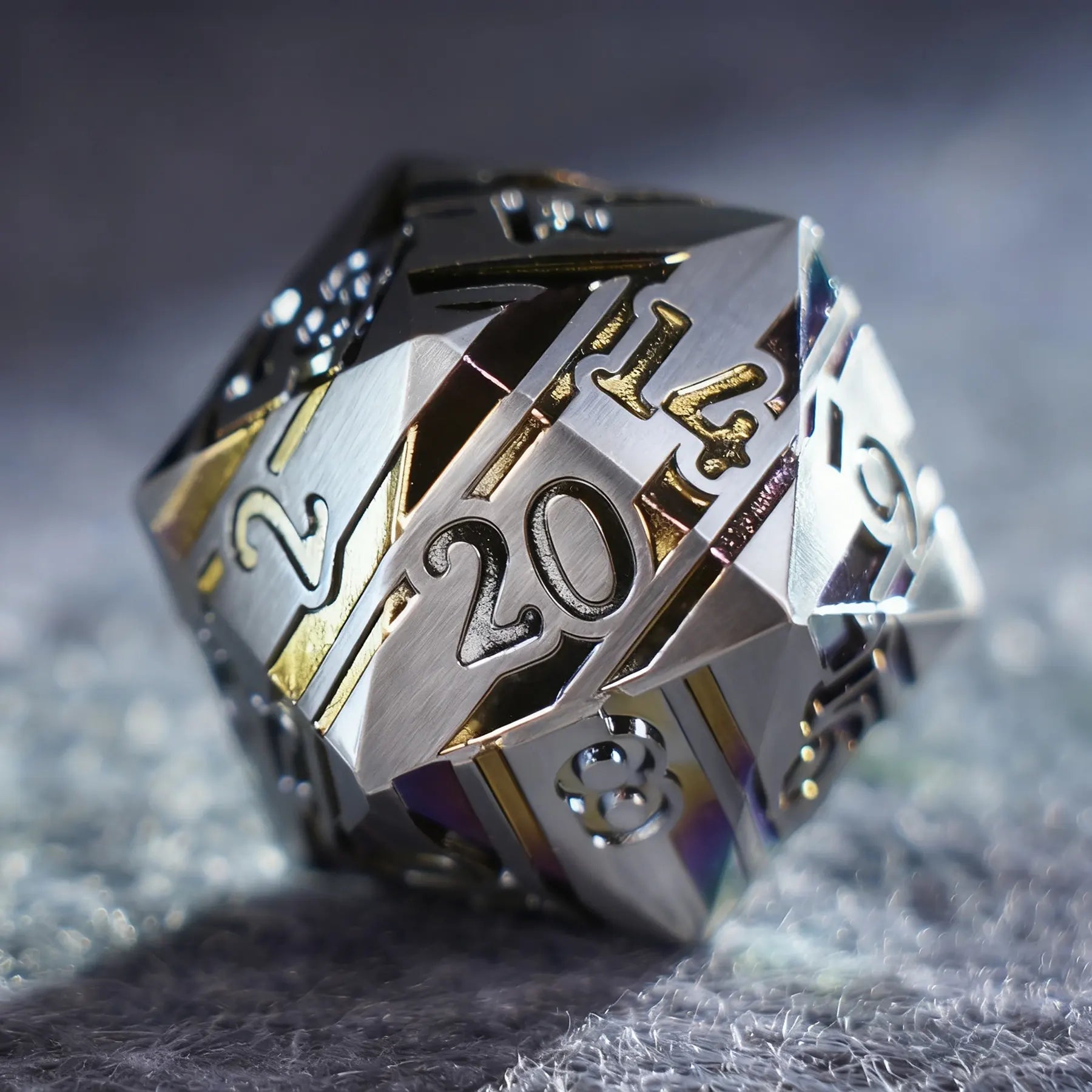 Celestial Prism Solid Metal Dice Set