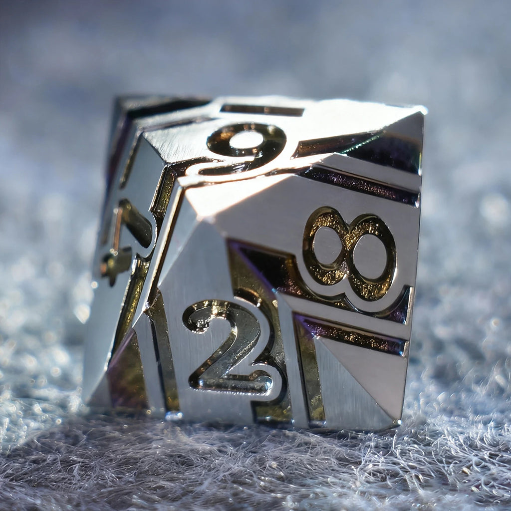 Celestial Prism Solid Metal Dice Set