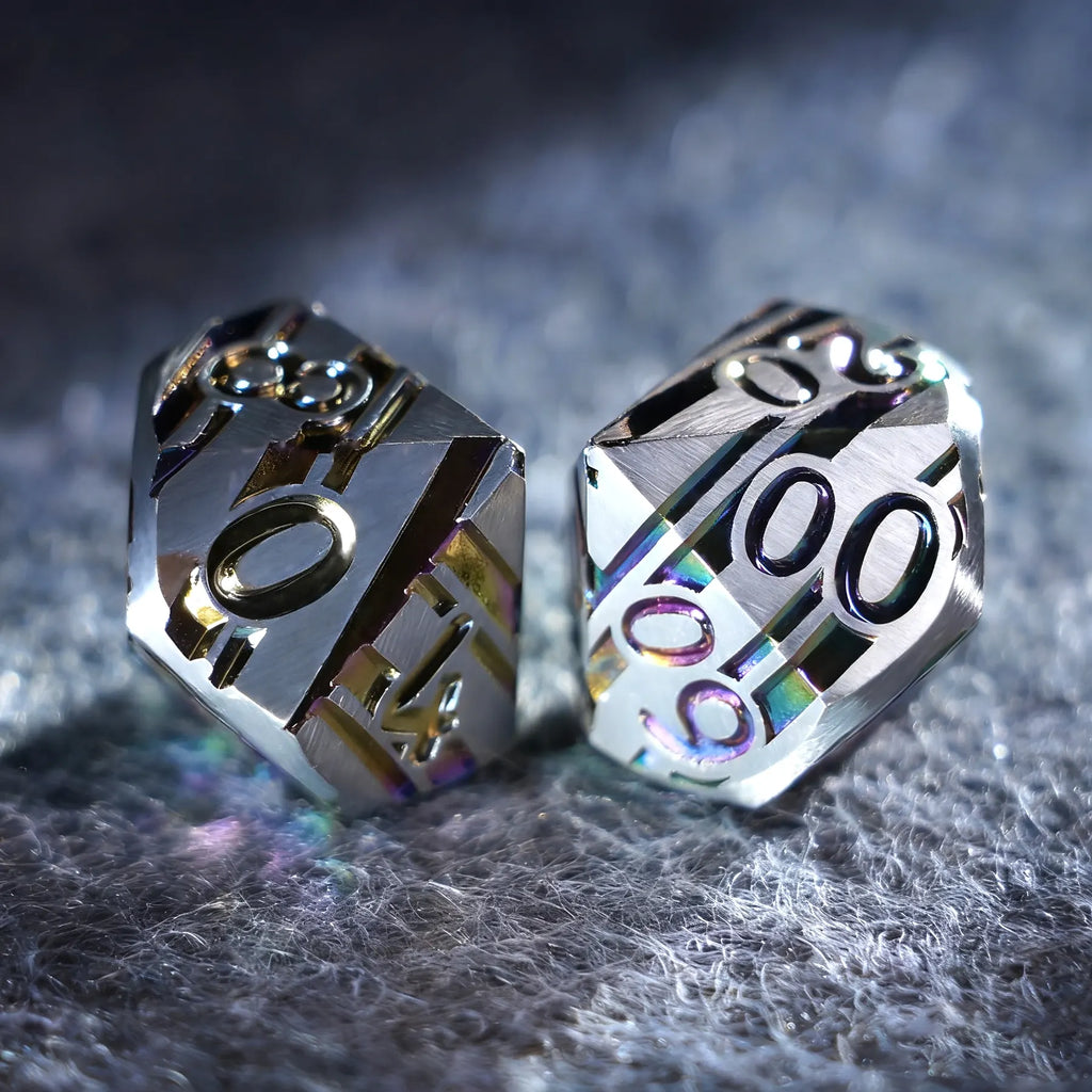 Celestial Prism Solid Metal Dice Set