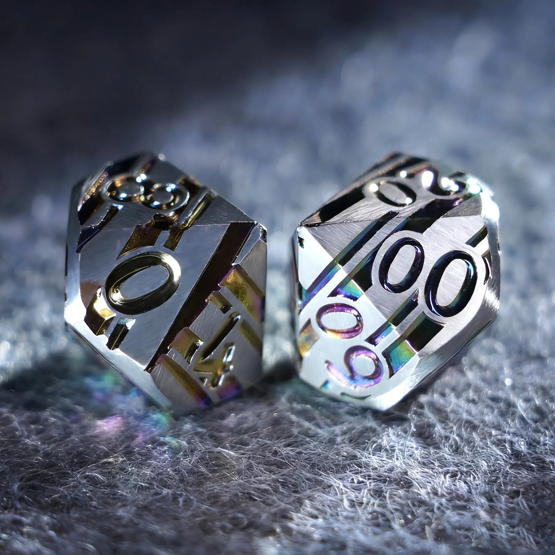 Celestial Prism Solid Metal Dice Set