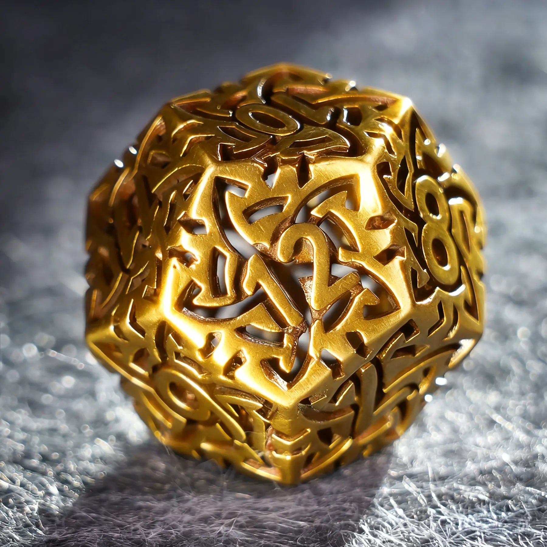 Eternal Knot Hollow Metal Dice Set